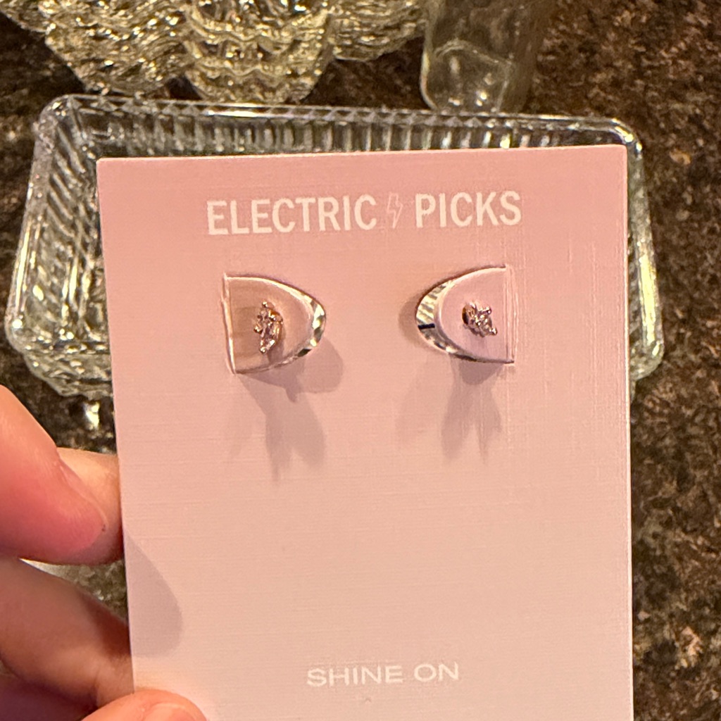 Dainty Electric Picks Stud Earrings 35$